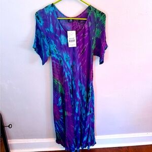 NWT ADVANCE one size tie dye dress
